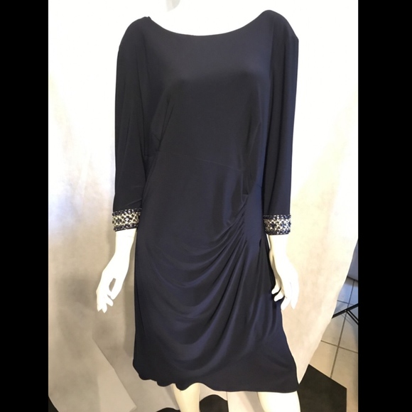 NEW Alex Evenings Embellished 3/4 Sleeve Sheath Dress [PLUS SZ‎ 22W ] - Picture 4 of 8